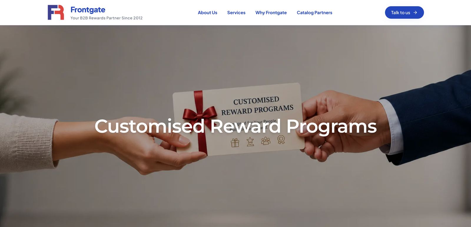 The Customised Reward Programs page (part 1)