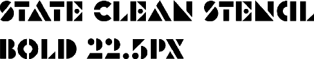 State Clean Stencil Bold