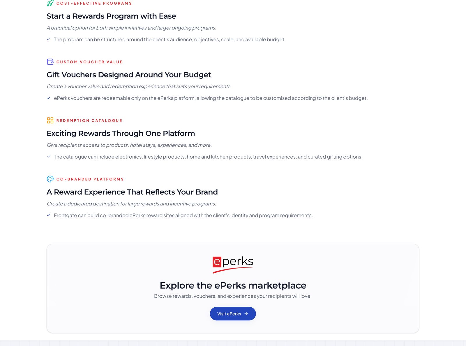 The ePerks page (part 3)